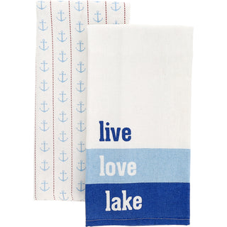 Live Love Lake Tea Towel Gift Set (2 - 20" x 28")