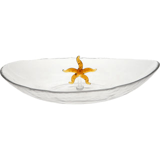 Starfish 12" Glass Platter with 3D Icon