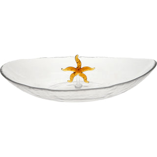 Starfish 12" Glass Platter with 3D Icon