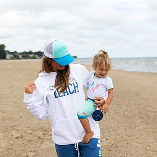 Beach Bum Aqua Trimmed Bodysuit