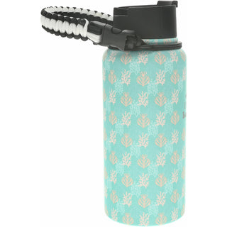 Beach Life 32 oz Stainless Steel Water Bottle with Paracord Survival Handle