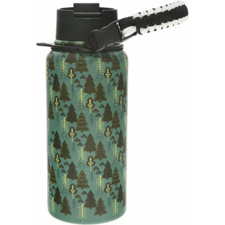 Camp Life 32 oz Stainless Steel Water Bottle with Paracord Survival Handle