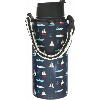 Boat Life 32 oz Stainless Steel Water Bottle with Paracord Survival Handle