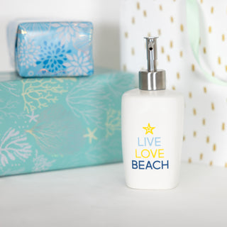 Live Love Beach Ceramic Soap/Lotion Dispenser