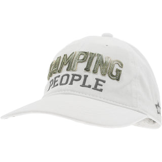 Camping People White Adjustable Hat