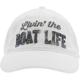 Boat Life White Adjustable Hat
