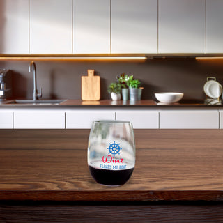 Floats My Boat 14 oz Tritan Stemless Wine Glass
