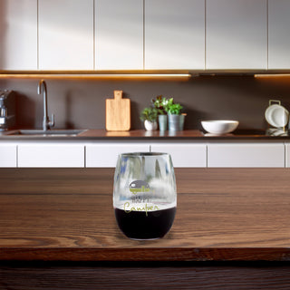 Happy Camper 14 oz Tritan Stemless Wine Glass