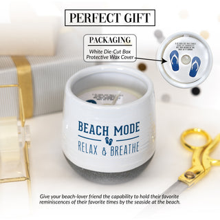 Beach Mode 11 oz - 100% Soy Wax Reveal Candle
Scent: Serenity