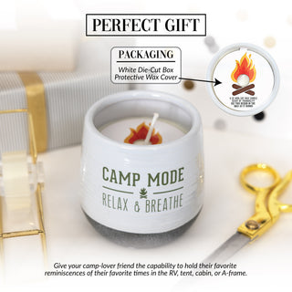 Camp Mode 11 oz - 100% Soy Wax Reveal Candle
Scent: Serenity