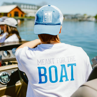 Boat Icon Cadet Blue Adjustable Mesh Hat