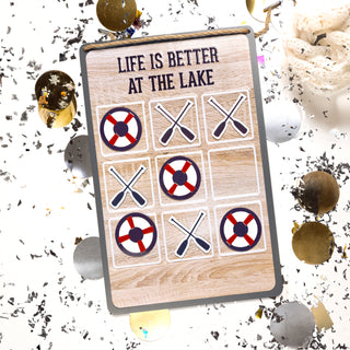 Lake 8.5" x 12.5" Magnetic Tic-Tac-Toe Board