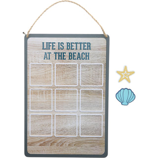 Beach 8.5" x 12.5" Magnetic Tic Tac Toe Board