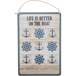 Boat 8.5" x 12.5" Magnetic Tic-Tac-Toe Board