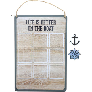 Boat 8.5" x 12.5" Magnetic Tic-Tac-Toe Board