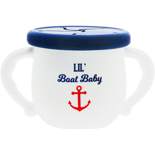 Boat Baby 3.5" Silicone Snack Bowl with Lid