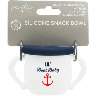 Boat Baby 3.5" Silicone Snack Bowl with Lid