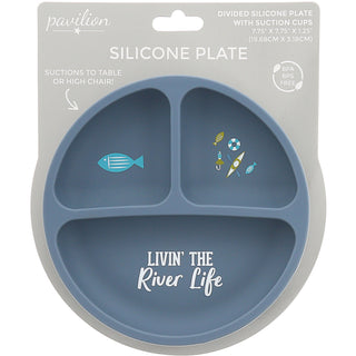 River Life 7.75" Divided Silicone Suction Plate