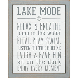 Lake Mode 12" x 15" MDF Sign