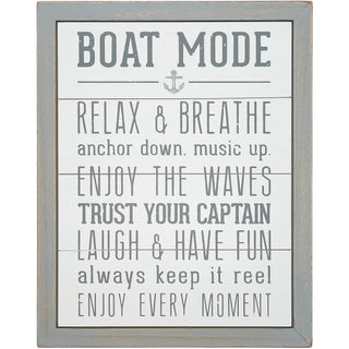 Boat Mode 12" x 15" MDF Sign