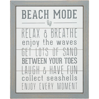 Beach Mode 12" x 15" MDF Sign