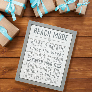 Beach Mode 12" x 15" MDF Sign