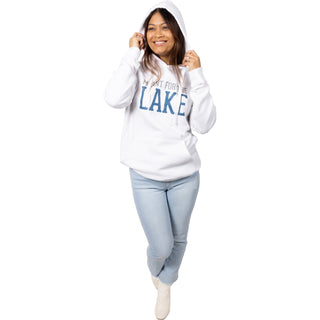 The Lake White Unisex Hooded Sweatshirt