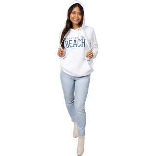 The Beach White Unisex Hooded Sweatshirt