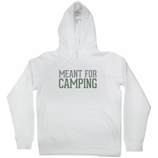 Camping Small White Unisex Hooded Sweatshirt