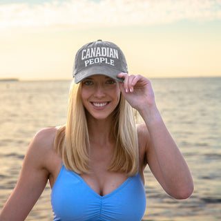 Canadian People Dark Gray Adjustable Hat