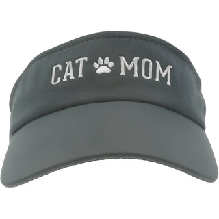 Cat Mom Dark Gray Dri-Fit Visor