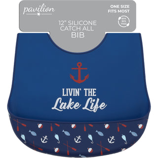 Lake Life 12" Silicone Catch All Bib