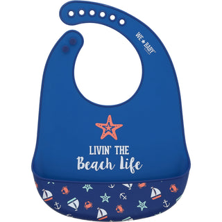 Beach Life 12" Silicone Catch All Bib