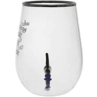 On The Boat - Sailboat 19 oz. Stemless Wine Glass with 3-D Figurine