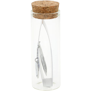 Lake 16.5" - 18.5" Stainless Steel Engraved Necklace in a Bottle