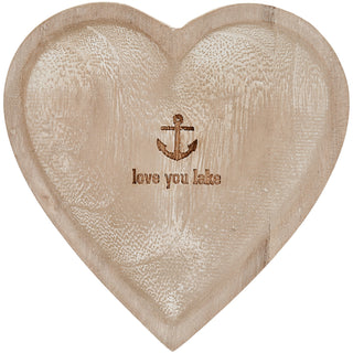 Love You Lake 4" Wood Keepsake Dish