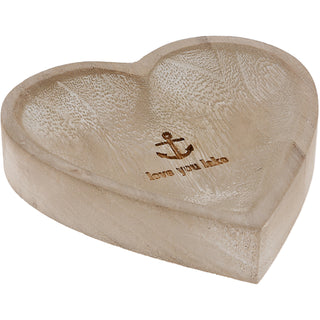 Love You Lake 4" Wood Keepsake Dish