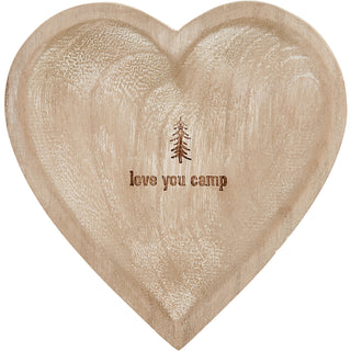 Love You Camp 4" Wood Keepsake Dish