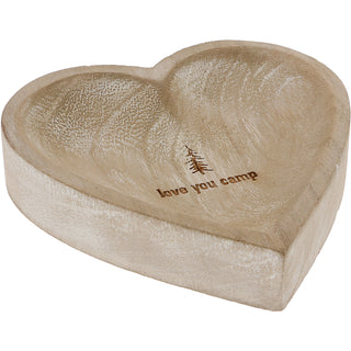 Love You Camp 4" Wood Keepsake Dish