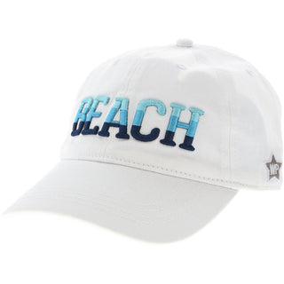 Beach White Adjustable Hat