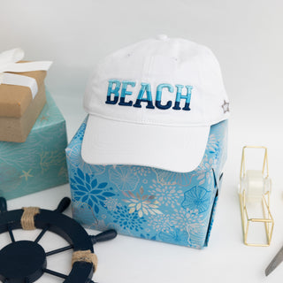 Beach White Adjustable Hat