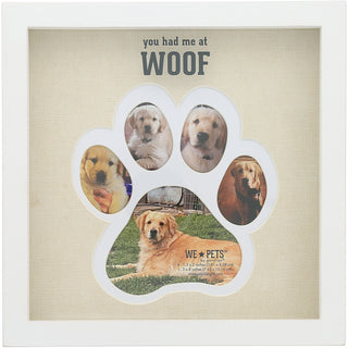 Woof 9" Pawprint Shadowbox Frame