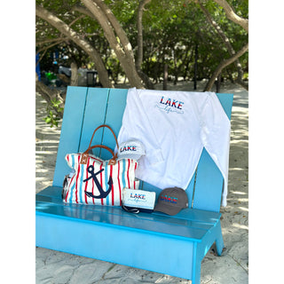 Lake Life White Cotton Blend French Terry Sweatshirt