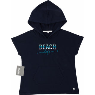 Beach Life Hooded French Terry Cover Up
()