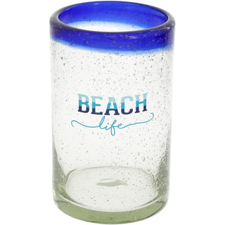 Beach Life 15 oz Bubble Glass