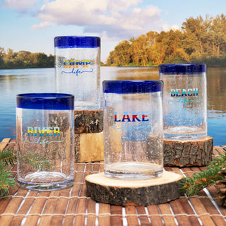 Camp Life 15 oz Bubble Glass