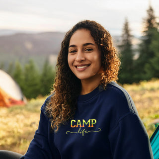 Camp Life S/M Navy Cotton Blend French Terry Sweatshirt