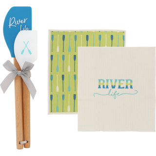 River Life Spatula and Reusable Dish Cloth Set
(2 of Each)