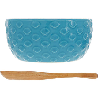 Beach Life 4.5" Ceramic Bowl with Wood Spoon