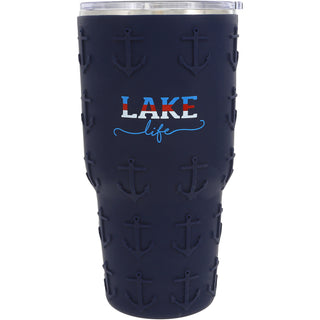 Lake Life 30 oz Travel Tumbler with 3D Silicone Wrap